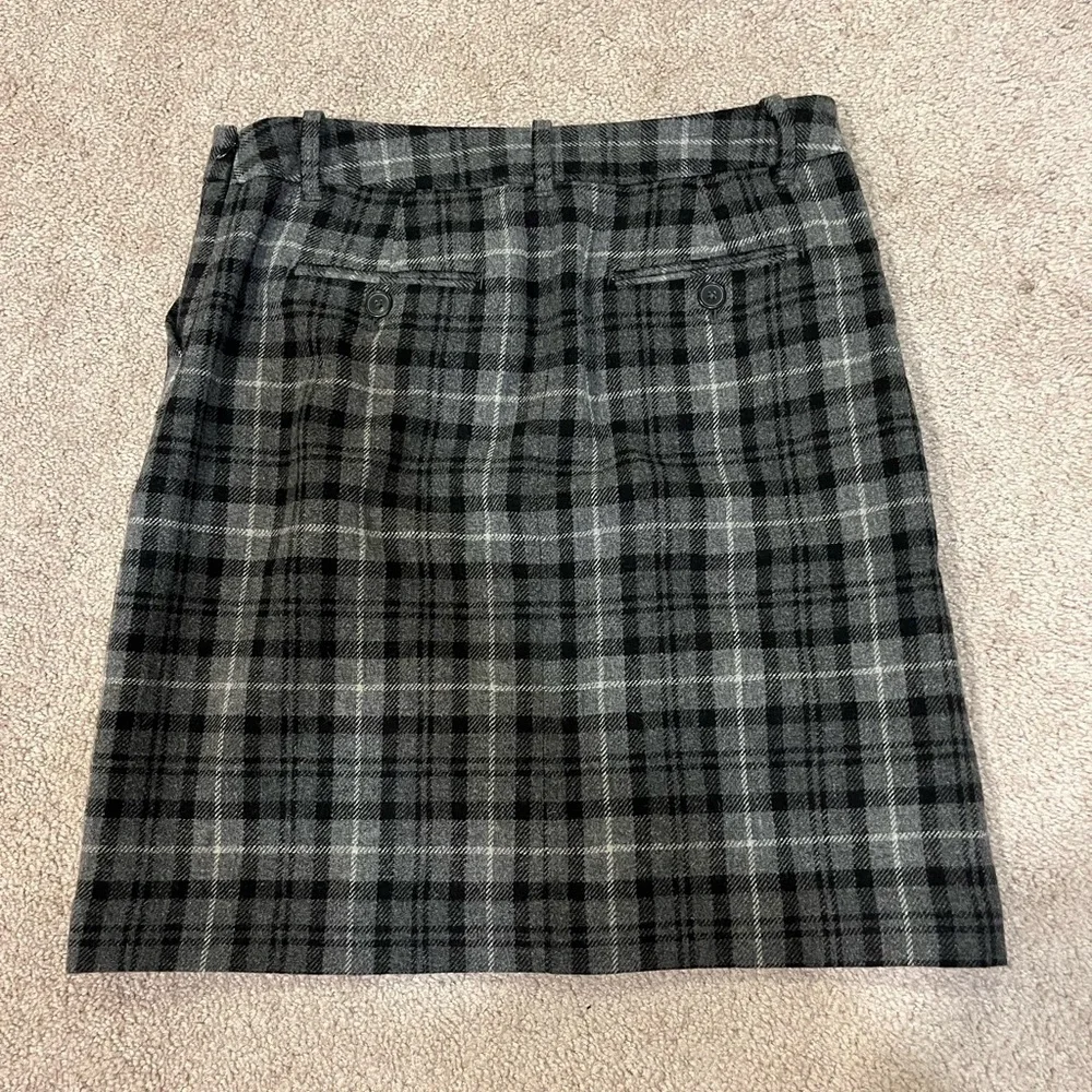 Eddie Bauer Mercer Fit Wool Blend Plaid Skirt - Tall Fit